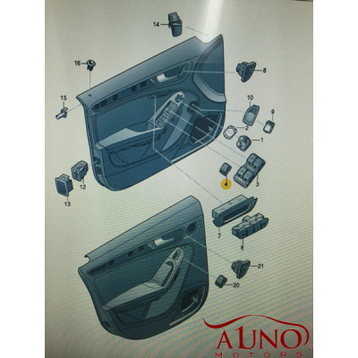 switch vidrios Audi A4 3
